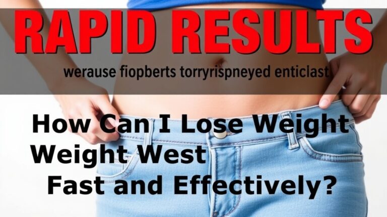 Rapid Results: Your Complete Blueprint on How Can I Lose Weight Fast and Effectively